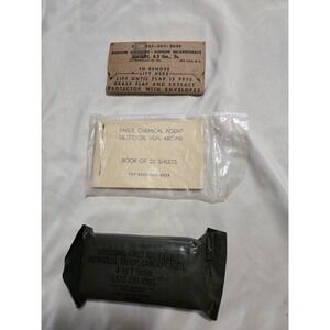 Vintage US Military First Aid Chemical Detection Kit Lot M8 Paper Field Dressing